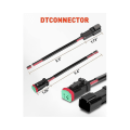 Miniatyrbild 4 av 5: 2-stifts DT-kontakt Vattentät Bil Elektrisk Kontakt 16 Awg Hane Och Hona Ledningskontakt