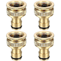 Miniatyrbillede 1 af 5: Havehane Messing Vandhane Connector, 1/2 Tomme Og 3/4 Tomme 2-i-1