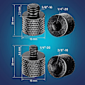 Miniatyrbilde 2 av 5: 8 stk Mikrofon 1/4 Hann til 3/8 Hunn og 3/8 Hann til 1/4 Hunn Kameraskrueadapter for Kamera T