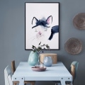 Miniatyrbilde 5 av 5: Wekity Katter, Flamingoer Og Elg Veggkunst Lerretstrykk Poster, Enkel Mote Akvarell Kunsttegning Dekor Og Barnerom (sett Med 3 Uinnrammet, 16''