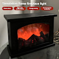 Miniatyrbillede 2 af 5: Pejs Lampe LED Flamme Effekt Rektangel Simulation Pejs Lygte USB LED Flammeløs Kunstig Pejs Lampe