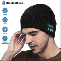 Miniatyrbillede 3 af 5: Bluetooth Beanie Hat Vinterhjelm Strikket Løbehue Med Stereo Højttalere Og Mikrofon Velegnet (grå)