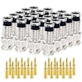 Miniatyrbillede 1 af 5: 20 stk. BNC Kompressionsstik 75 Ohm Kobling med Kobberstift til RG58-59 Krympe Video Koaksial C