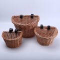 Miniatyrbillede 4 af 4: Fletcykelkurv i pileflet - håndflettet indkøbscykelkurv til cykelstyr