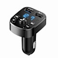 Miniatyrbilde 2 av 5: Kit for bil FM-sender med Bluetooth 5.0, hurtig billader med Qc3.0, dobbel USB-voltmeter