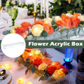 Miniatyrbild 4 av 5: Klar akryl blomvas rektangulär blomsteruppsats för matbord, lång rektangulär akrylvas för hem bröllop matbord dekor Without lights M