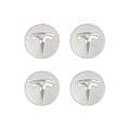 Miniatyrbillede 2 af 2: Egnet til Tesla Tesla Model 3 Hjulcenterdæksel Logo - Sort Sort Label (mat) (fire pakke)