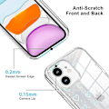 Miniatyrbild 3 av 4: Wekity Kompatibel med iPhone 11pro 5,8 tum fodral + skärmskydd, färgglad gradient laser kärlek hjärta genomskinligt telefonskal stöttålig stötfångare skyddande
