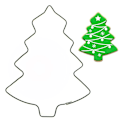 Miniatyrbillede 1 af 3: Juletræ Form Kageform Rustfrit Cookie Biscuit Frugt
