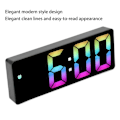 Miniatyrbild 4 av 5: Färgglad LED digital väckarklocka stor LED-skärm elektronisk väckarklocka för sängbord sovrum