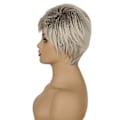 Miniatyrbilde 3 av 5: Rett Klippet Lagdelt Pixie Boycut Frisyrer Kort Blond Dame