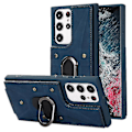 Pikkukuva 1 / 4: Nahkainen lompakkokotelo puhelimeen Yhteensopiva Samsung Galaxy S23 Ultra/s23 Plus/s23 Magneettirenkaalla ja korttipaikalla Blue S23 Plus