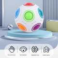 Miniatyrbillede 2 af 5: Magisk Rubix Rainbow Ball Cube Speed Fodbold Puslespil Legetøj