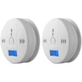 Rök- och kolmonoxiddetektor (2-pack) med LCD-skärm A