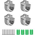 Miniatyrbilde 1 av 5: Hengende skinnebraketter Rund klesskaprør Sink legering U-formet gardinstang (25mm)