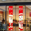 Pikkukuva 3 / 5: Jouluverannan koristeet Ulko-oven banneri Xmas Decor Set Etuoven Hyvää joulua -kyltti Kaupunkimaalaistalon seinälle Ripustus ulkona