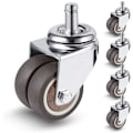 Miniatyrbillede 1 af 5: Parti med 5 50 mm dobbelt roulette stol kontor 11mmx22mm, skrivebordsstol roulette, lydløs & glider let, drejelige hjul, til tæpper, fliser, parketgulv