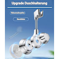 Miniatyrbillede 3 af 4: Ingen Boring Bruseholder, 360 Graders Roterende Brusehovedholder, Robust og Holdbar ABS Håndbruserholder, Bruseholder