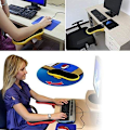 Miniatyrbillede 4 af 4: Ergonomisk, justerbar computerbordforlængerarm håndledsstøtte (gul)