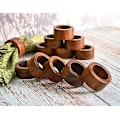 Miniatyrbild 4 av 5: Set med 12 handgjorda servettringar i trä för middagsbordsdekoration, 4,5 cm