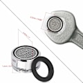 Miniatyrbillede 2 af 4: 3-pakning vandhane filter udskiftning indsats vandhane dyse belufter, 24mm køkken og badeværelse diffuser vandhane udskiftningsdele med pakning