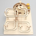Miniatyrbild 2 av 4: Trä tredimensionellt pussel mekanisk spårboll barn DIY intellektuell utveckling montering modell vetenskapligt experiment leksak