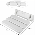 Miniatyrbilde 4 av 5: Hvit sammenleggbar dusjstol i aluminium og ABS, 330 x 320 x 70 mm