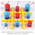 Pikkukuva 5 / 5: Big Eat Small Tic Tac Toe -lautapeli, 2 pelaajan sininen punainen Gobblet Gobblers -lautapeli Yllätys Tic Tac Toe -perhepelit pelattavaksi ja klassinen peli Koti