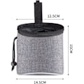 Miniatyrbillede 3 af 5: Godbidstaske til hunde - Multifunktionel foderpose med dispenser til hundeposer - Justerbar rem (grå)