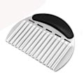 Miniatyrbillede 1 af 3: Kartoffel Crinkle Cutter, Rustfrit Stål Hakker Strip Cutter, Fransk Grøntsagshakker Frugt Slicer (Sort)