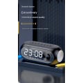 Miniatyrbild 4 av 5: Alarmklockshögtalare unisex multifunktionell Bluetooth-högtalare S8 trådlös spegelklocka liten ljudsubwoofer kort Bluetooth-högtalare（S8 svart）