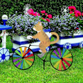 Miniatyrbillede 5 af 5: Dyreformet vindmølle, sød vindmølle på en cykel, vindmølle til kat, have, græsplæne, gårdhave, strand, strand