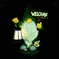 Miniatyrbillede 2 af 4: Havehave Pynt Nisse Statue Velegnet Til Udendørs Havedekoration (Velkommen Flok Plade)
