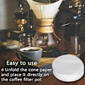 Miniatyrbillede 3 af 5: 200 stk. 58mm papirkaffefiltre, runde kaffefiltre erstatning mikropapirfiltre kaffemaskiner og espressomaskiner