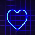Miniatyrbilde 4 av 5: Blått hjerte neonlys 25*29cm batteridrevet eller USB-drevet LED-neonlys egnet for fester, skoleinternater, frierier og jubileer