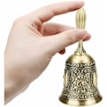 Miniatyrbild 3 av 4: Klocka, handklocka bordsklocka, handklocka i stål, klassisk zinklegeringsklocka, högljudd samtalsklocka, 11,5*5,5*5,5 cm Guazhuni