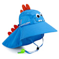 Miniatyrbilde 1 av 4: Solhatt for barn UPF 50+ Gutt Jente Beskyttelseshatt Bred Bremskjerm Strandhatter med Mesh og Justerbar Hakestropp
