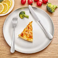Miniatyrbillede 4 af 5: Pizzafade i rustfrit stål (23 cm Sølv), Rund pizza diameter, robust og lugtfri tallerken