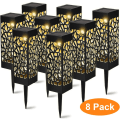 Miniatyrbillede 1 af 4: Havedekoration Lys 8stk Solcellelys Udendørs Have LED Solcellelampe Have Lys Sollamper til Udendørs, IP55,600mAh Vandtæt Batteri, Decora