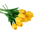 Miniatyrbillede 1 af 3: 1 Kunstig Tulipan Blomst Ægte Touch Kunstig Blomst Kunstig Tulipan Frisk Blomsterdekoration Buket Dekoration Hjem Værelse Kontor Bryllupsfest (Gul