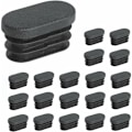 Miniatyrbillede 1 af 5: Plastikdupper til møbelfødder ovale dupper til stole plastikdupper til møbelfødder ovale dupper til trampolinstole 20 stk. (15x30mm)