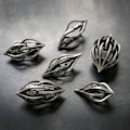 Miniatyrbild 3 av 5: DND Dungeons and Dragons Tärningssats, 7PCS/Set DD Tärningar, ZHOORQI Polyhedral Tärningssats Metall Tärningssats för Rollspel, Pathfinder, The Arcanum Tärningssats f