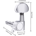 Miniatyrbillede 5 af 5: (6 stk.) Guitar Tuning Machines Knobs, 3L3R String Tuning Pegs Keys Pegs Lukkede Hoveder Udskiftningsdele til Elektrisk eller Akustisk Guitar