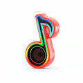 Miniatyrbild 3 av 4: Mini bärbar musiknotformad högtalare (svart)