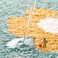 Miniatyrbild 5 av 5: Enkel blomma badrumsabsorberande matta, fräscha entrémattor, golvmattor för sovrum, dörrmatta