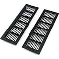 Miniatyrbild 1 av 5: 2-delad ventilationsgaller i aluminium, rektangulärt ventilationsgaller i legering, utomhusventilation för svart ventilation 250 x 8
