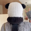 Miniatyrbillede 3 af 4: Kvinders Plys Balaclava Søde Bjørn Ører Vinter Smilende Ørebeskyttelse Varm Sweater Flyverhjelm En Størrelse
