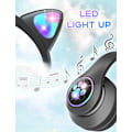 Pikkukuva 2 / 5: Bluetooth-lasten kuulokkeet HD-mikrofonilla/LED-valoilla (musta), 85 dB:n äänenvoimakkuudella rajoitetut lasten kuulokkeet, stereokuulokkeet lapsille älypuhelimeen, iP