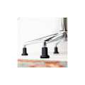 Miniatyrbilde 4 av 5: Gulvputer for svingbar kontorstol erstatning stol krakk med faste ruller svingbar plast plaststol for kontorstol 5 stk ， 10/22 mm
