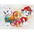 Pikkukuva 3 / 5: DIY Paw Dog Patrol 5D timanttimaalaussetti, täysi pora kristallitimantti kirjonta ristipistotaide käsityö kodin seinäkoriste (30  40cm)